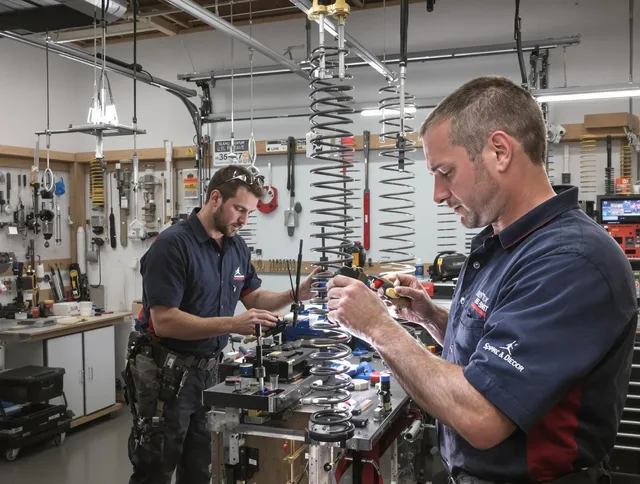 Garage door spring repair service by Hudson Garage Door Repair in Hudson